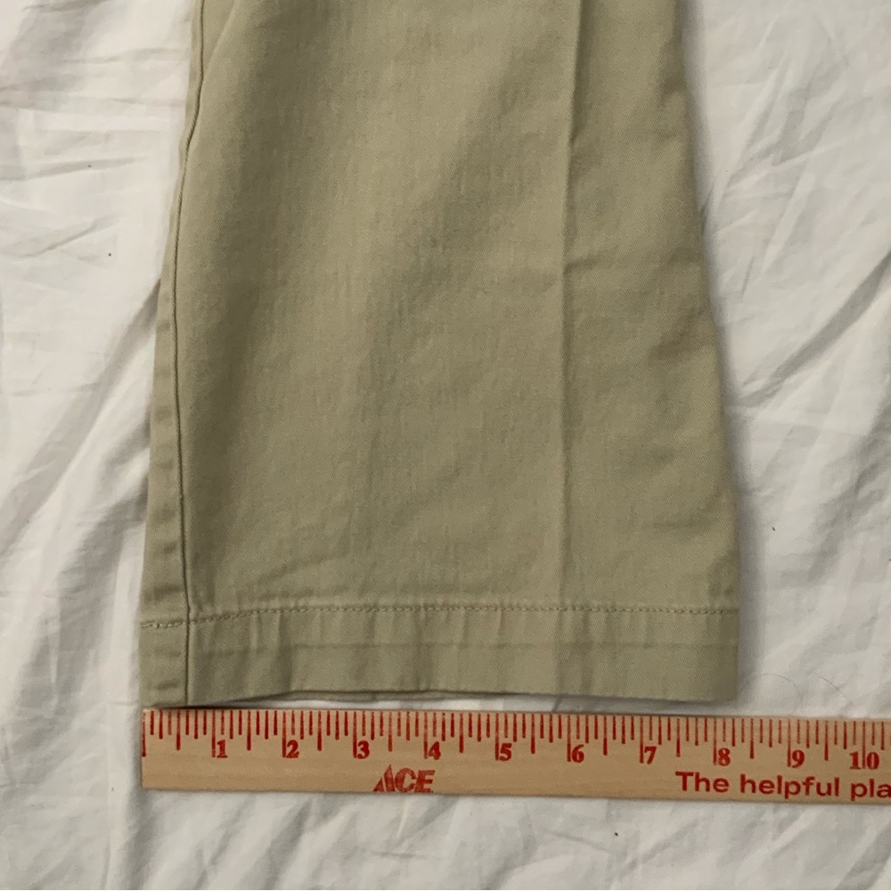 Old Navy Maternity Full Panel Tan Straight Leg Pants w/Pockets 12 Short Stretch - Picture 9 of 11